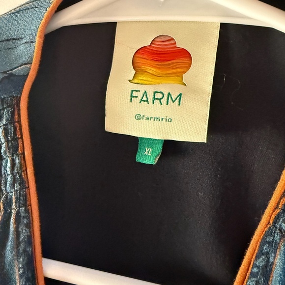 Farm Rio Blossom Tapestry Long Sleeve Wrap Dress - Picture 6 of 7